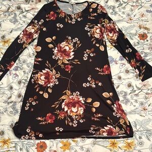 Sweet Love Red and Orange A-line Dress with Bell Sleeves